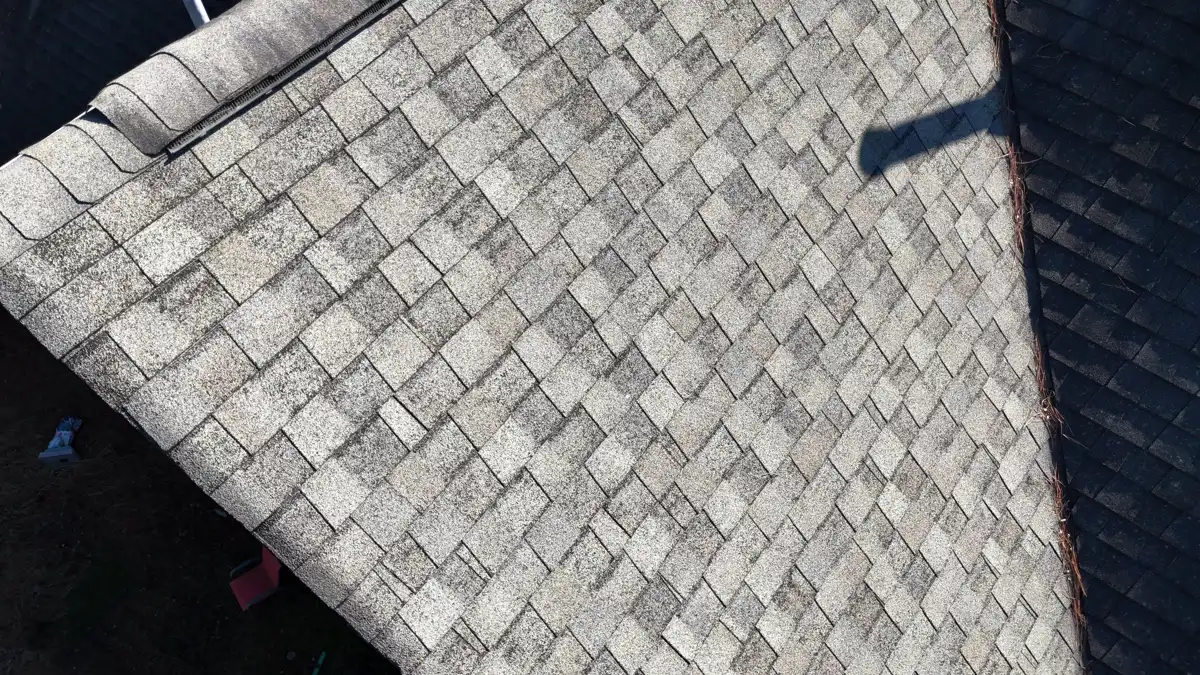 Textured shingle roof surface viewed from an elevated angle, Southern Premier Roofing work near Homer GA